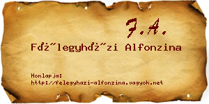 Félegyházi Alfonzina névjegykártya